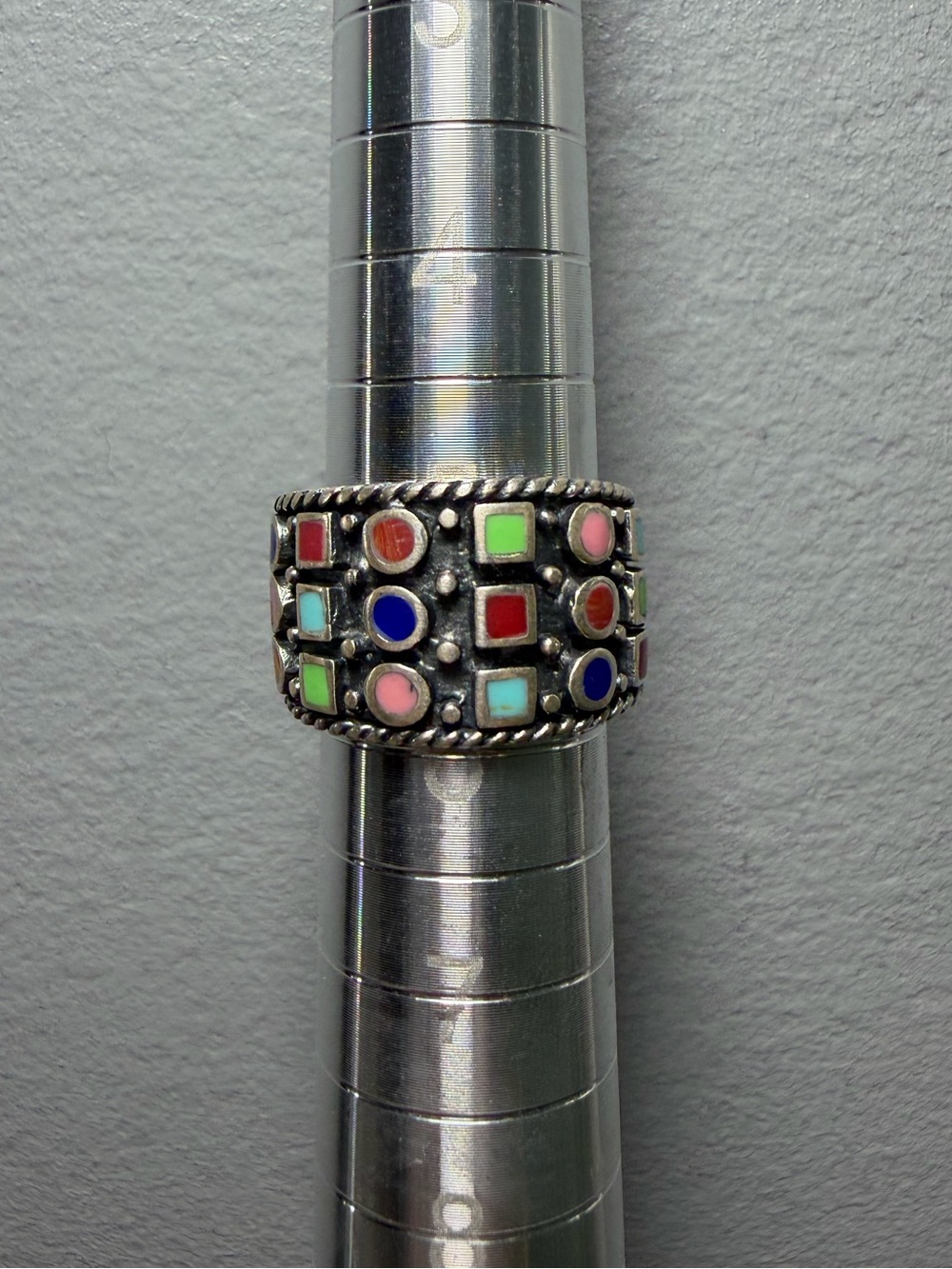 Multicolor Geometric Statement Ring - Women Jewelry